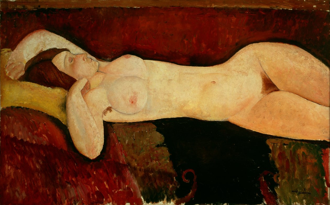 Makaava alaston n.1919 tekijältä Amedeo Modigliani