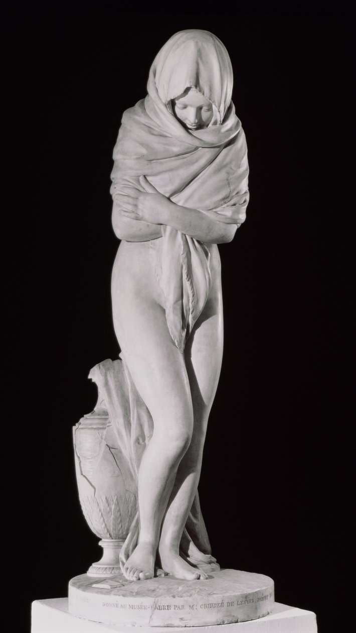 Talvi tai kylmä nainen (marmori) tekijältä Jean Antoine Houdon