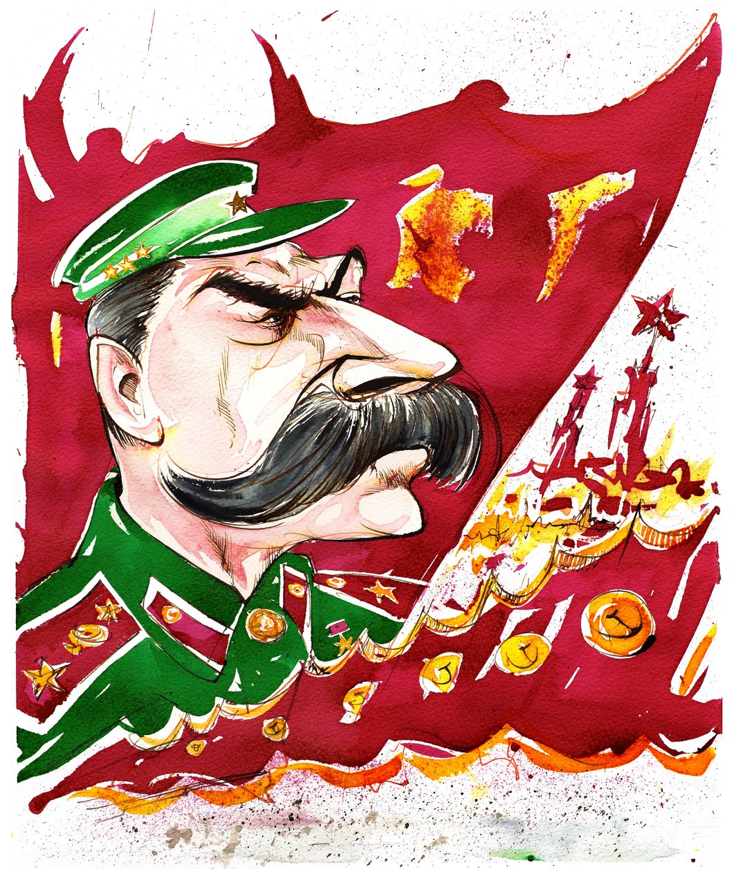 Josif Stalin - värikarikatyyri tekijältä Neale Osborne