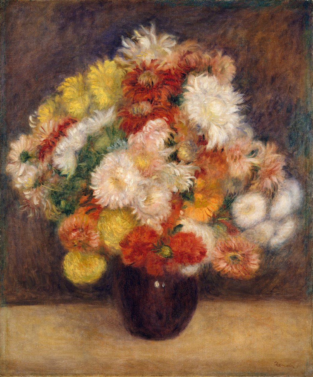 Krysanteemit, 1881. tekijältä Pierre Auguste Renoir