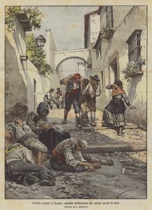 Kauhea nälänhätä Espanjassa, andalusialaiset talonpojat nääntyivät nälästä