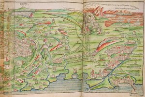 Jerusalemin kaupungin kartta, Bernhard von Breydenbachin (1440-97) "Pyhiinvaellus Pyhässä maassa"