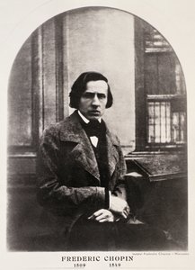 Frederic Chopin (1810-49) kaiverrettu daguerrotypiasta (syväpaino)