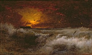 Auringonlasku meren yllä, 1887