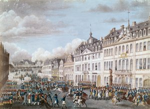 Preussin ja Hessenin yhdistyneiden joukkojen saapuminen Frankfurtiin 2. joulukuuta 1792 (guassi)