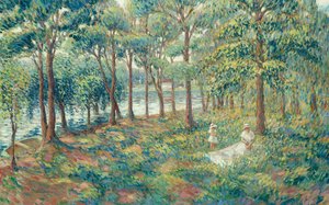 Madame Lebasque ja hänen poikansa Marnen rannalla, 1899