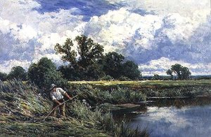 Lea-joki lähellä Broxbournea Hertfordshiressä tekijältä Henry Parker