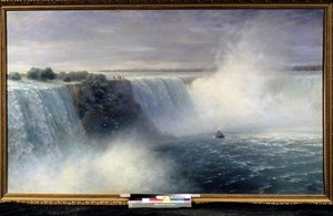 ""Niagaran putoukset"" Ivan Aivazovskin (1817-1900) maalaus 1892 Valko-Venäjän tasavallan kansallinen taidemuseo, Minsk tekijältä Ivan Konstantinovich Aivazovsky