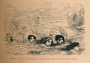 Cloelia ja hänen seuralaisensa pakenevat etruskien leiriltä, 1852