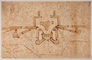 Porttikäytävän linnoitussuunnittelu tekijältä Michelangelo Buonarroti