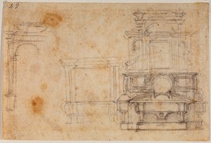 Tutkimuksia uuden sakastin hautamuistomerkeistä tekijältä Michelangelo Buonarroti