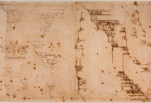 Arkkitehtonisia elementtejä koskevat tutkimukset tekijältä Michelangelo Buonarroti