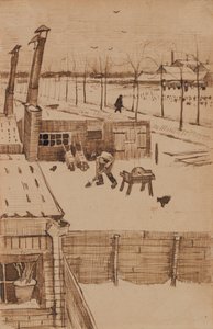 Näkymä Vincents -studion ikkunasta talvella I (1883) tekijältä Vincent van Gogh