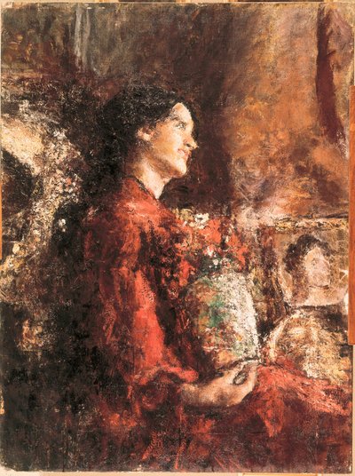Lidia, 1800-luvun loppu - 1900-luvun alku (öljymaalaus) tekijältä Antonio Mancini