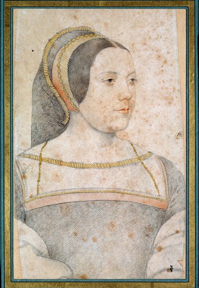 Muotokuva Judith of Assignysta, Jean de Crequin vaimo, Cannaplesin isä (1502 - 1558). Francois Clouetin (1515-1572) piirustus mustalla kivellä ja verellä tekijältä François Clouet
