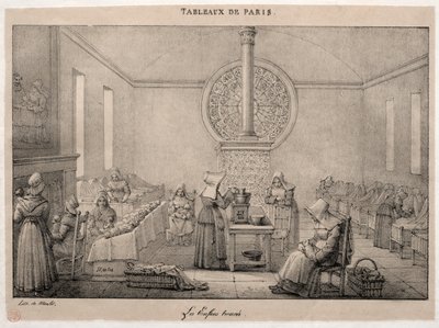 Kohtauksia Pariisista: Foundlingin sairaala. tekijältä Jean Henri Marlet