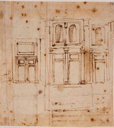 Laurentian kappelin seinäesitteet tekijältä Michelangelo Buonarroti