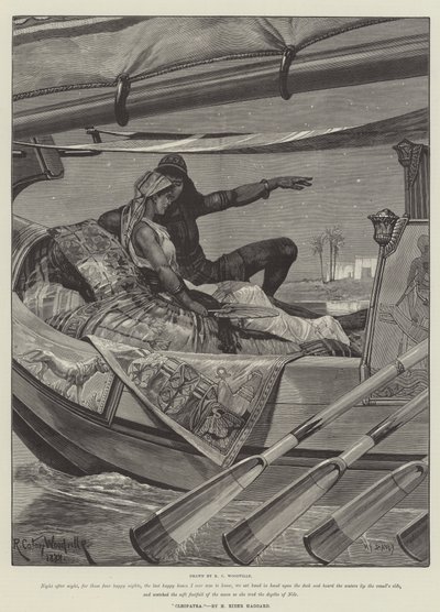 Kleopatra, kirjoittanut H Rider Haggard tekijältä Richard Caton Woodville junior