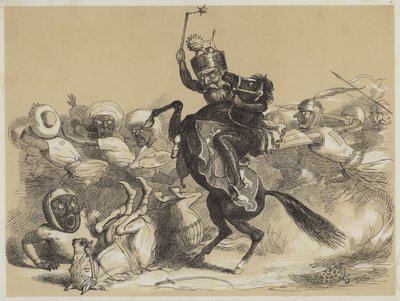 Richard Coeur-De-Lion ja Saladin (akvatinta) tekijältä Richard Doyle