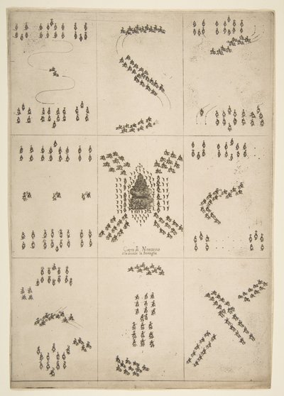 Erilaisia hevosbaletin hahmoja, 1652. tekijältä Stefano della Bella